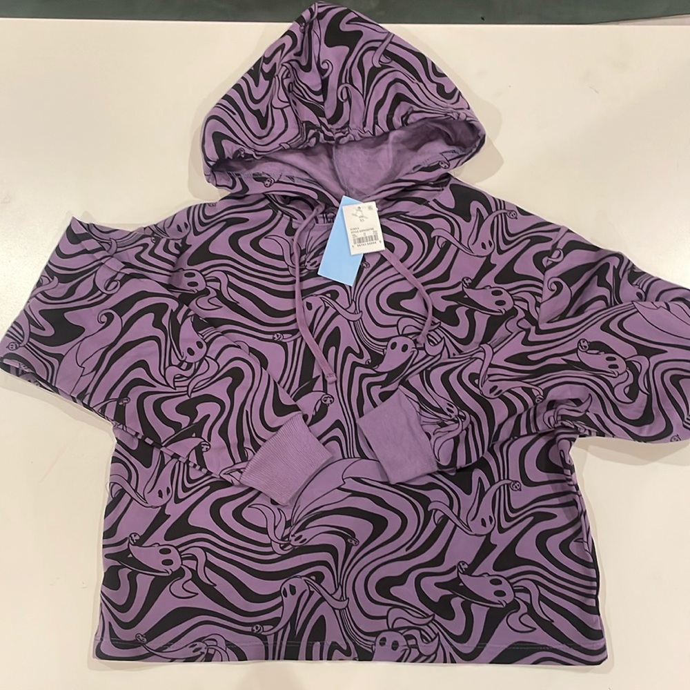 Nightmare Before Christmas Zero Long Sleeve Cropped Hoodie